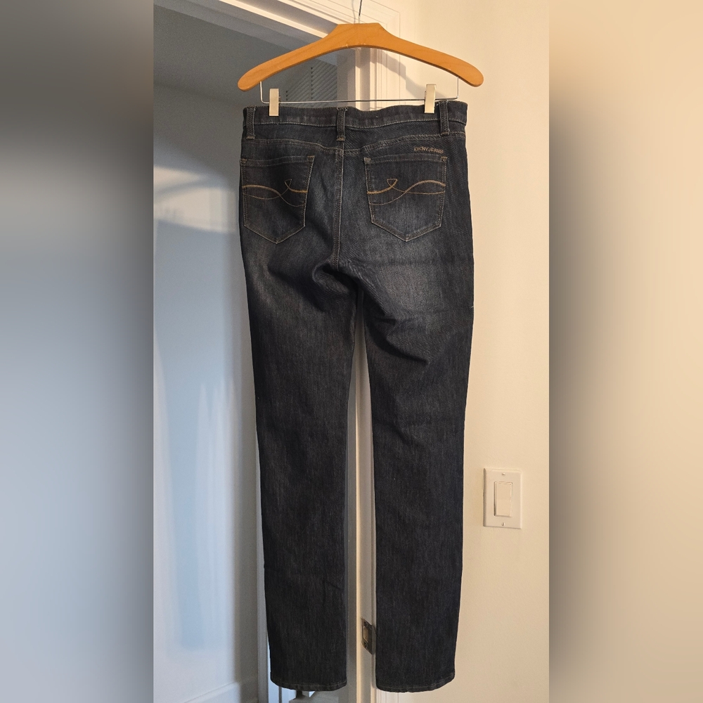 DKNY Dark Blue Straight Leg Jeans - Picture 2 of 5